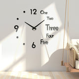 Wooden Wall Clock (SKU-HALF NUM HALF ALPHABET)