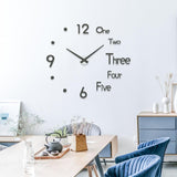 Wooden Wall Clock (SKU-HALF NUM HALF ALPHABET)