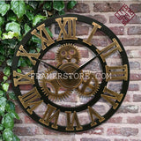 GEAR WALL CLOCK PURELY WOODEN