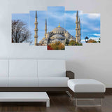 5 Split Canvas Wall Frame - Digitally Printed (Islamic Calligraphy)