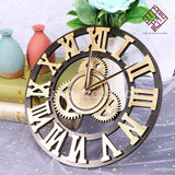 GEAR WALL CLOCK PURELY WOODEN