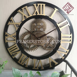 GEAR WALL CLOCK PURELY WOODEN