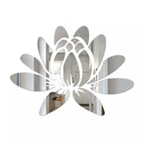 FLOWER SHAPED SILVER MIRROR