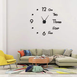 Wooden Wall Clock (SKU-HALF NUM HALF ALPHABET)