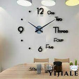 Wooden Wall Clock (SKU-HALF NUM HALF ALPHABET)