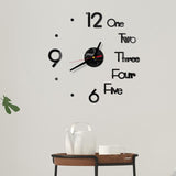 Wooden Wall Clock (SKU-HALF NUM HALF ALPHABET)