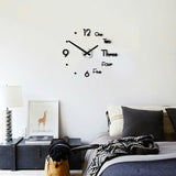 Wooden Wall Clock (SKU-HALF NUM HALF ALPHABET)